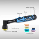 BROTHERS SMALL-BATTERY-POLISHER Dual Action & Rotary Cordless Polisher With 2 Battery 12V 1 inch 3/12mm Throw 800W صاروخ تلميع بالبطارية برازرز (دول اكشن) 1 بوصة 12 فولت BR-SMALL BATTERY POLISHER