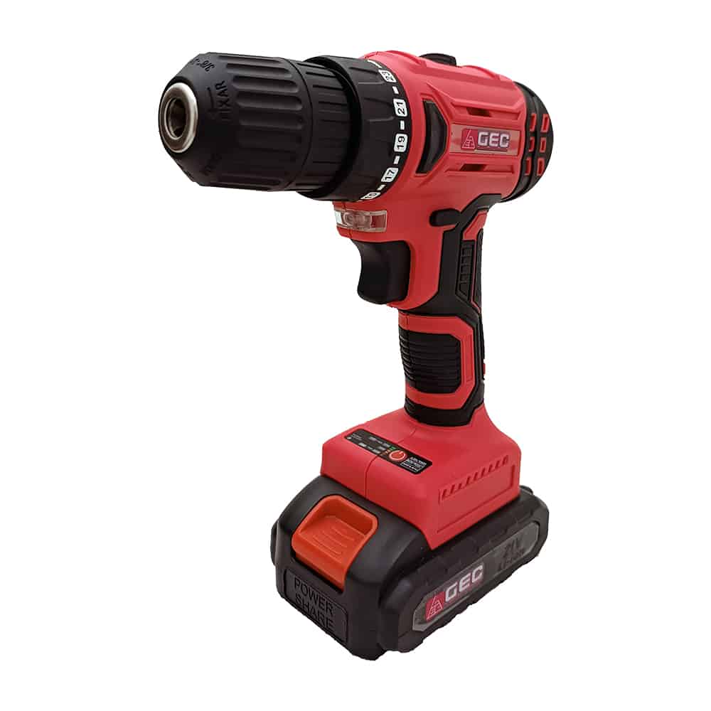GEC BD-21V Cordless Drill 21V With 2 Batteries & Charger