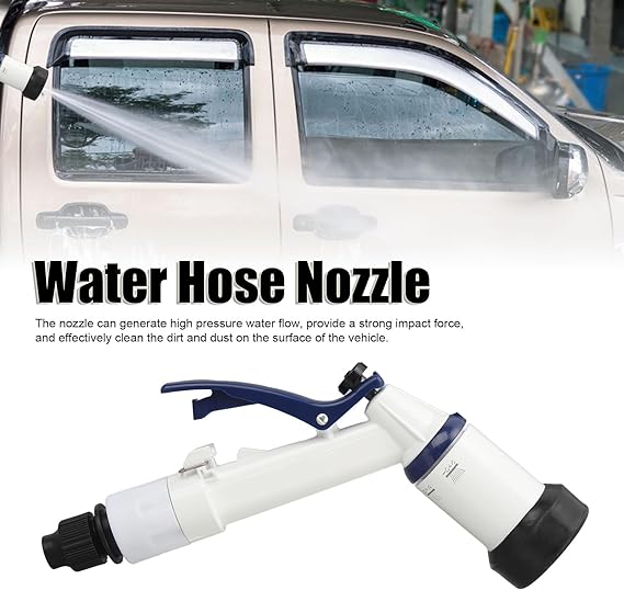 BROTHERS Full Function Atomizer Water Hose Nozzle For Car Washing & Gardens مسدس رش مياة برازرز بالزناد لون ابيض BR/WATERING GUN