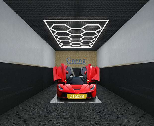 GNENG ZT1028 15PCs Hexagons Lighting System For Car Detailing & Washing Workshop