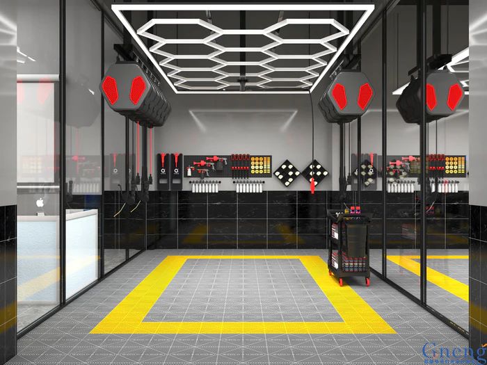 GNENG ZT1028 15PCs Hexagons Lighting System For Car Detailing & Washing Workshop