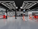 GNENG ZT1028 15PCs Hexagons Lighting System For Car Detailing & Washing Workshop