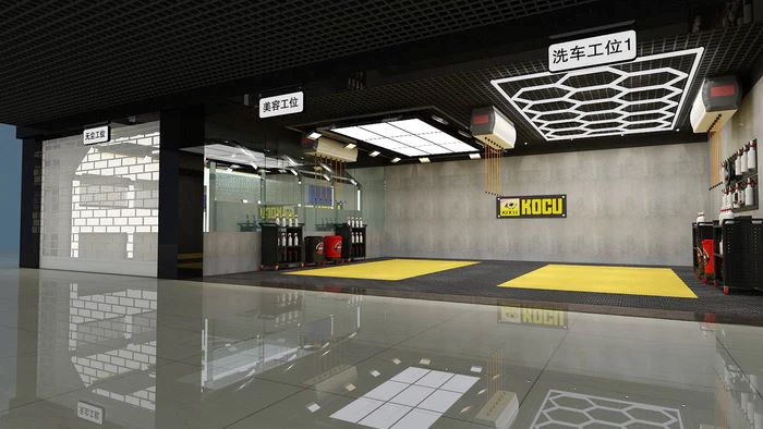 GNENG ZT6028 14PCs Hexagons Lighting System For Car Detailing & Washing Workshop