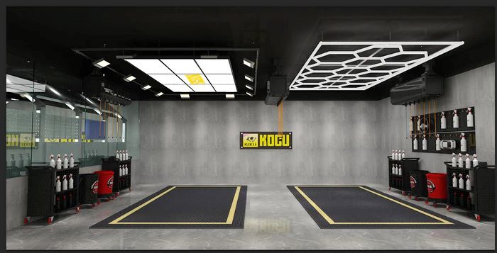 GNENG ZT6028 14PCs Hexagons Lighting System For Car Detailing & Washing Workshop