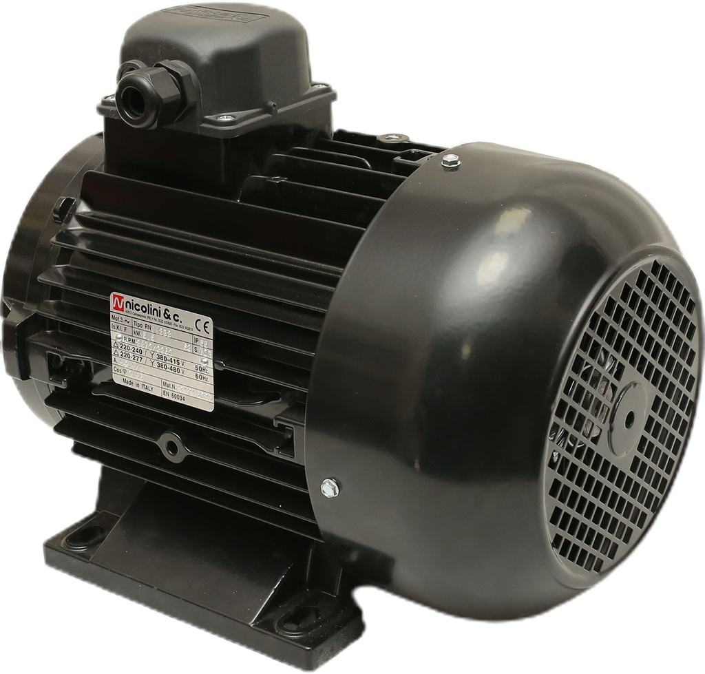 NICOLINI Male Shaft Electric Motor 2-Poles 5.5kW 7.5HP 2800Rpm 380V (Black)