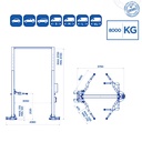 OMCN 199/WL – 8 Ton Overhead Electrohydraulic 2-Post Lift (Made in Italy)