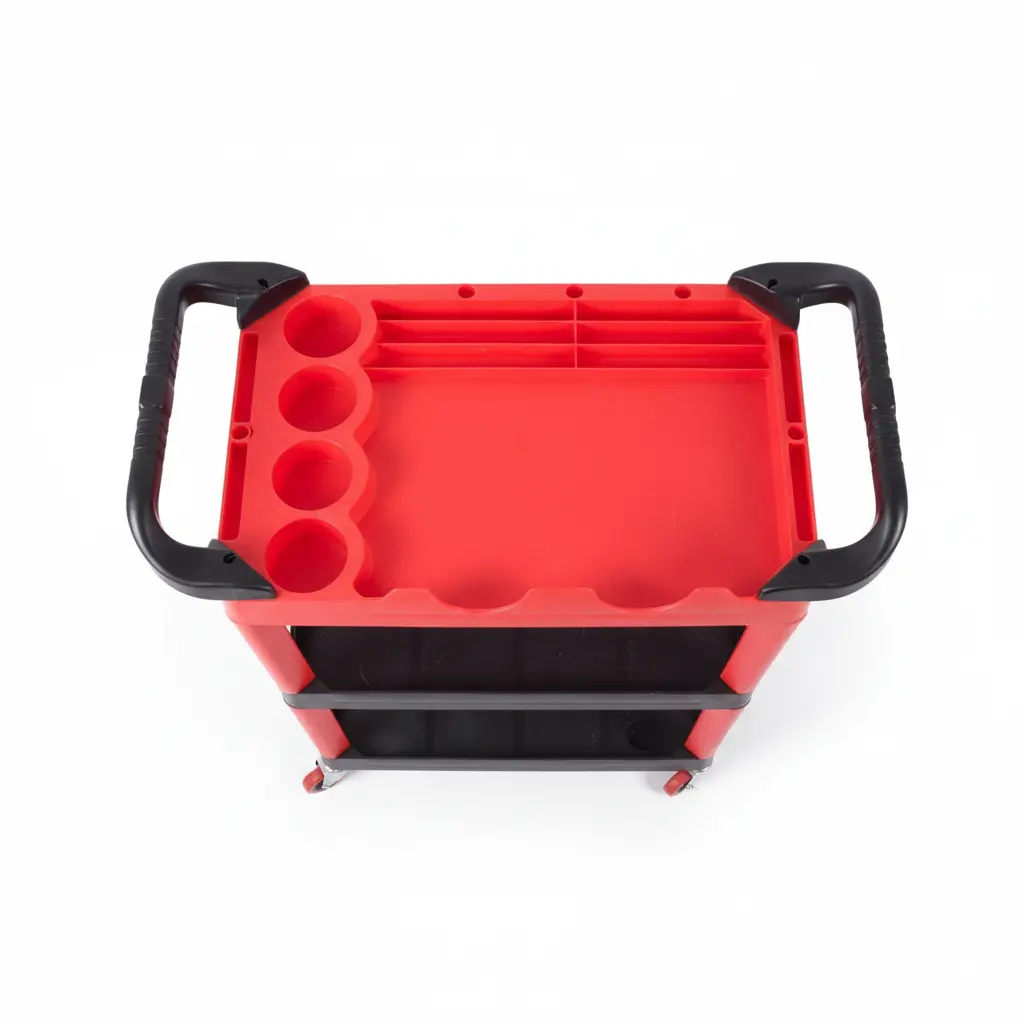 BROTHERS 3-Tier Tools Cart Trolley - Detailing Trolley (GEN1) ترولي كاركير برازارز متحرك (جيل أول) 3 رف BR/TOOL VEHICLE G1