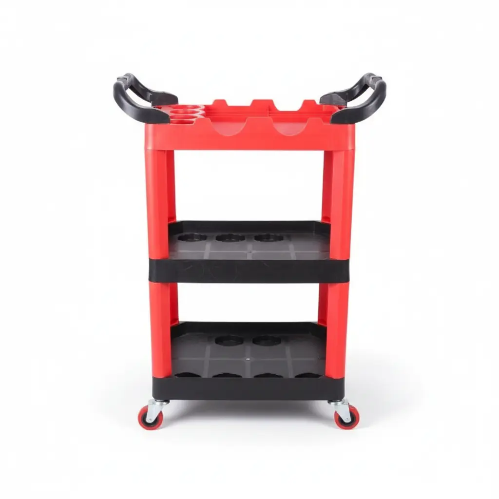 BROTHERS 3-Tier Tools Cart Trolley - Detailing Trolley (GEN1) ترولي كاركير برازارز متحرك (جيل أول) 3 رف BR/TOOL VEHICLE G1