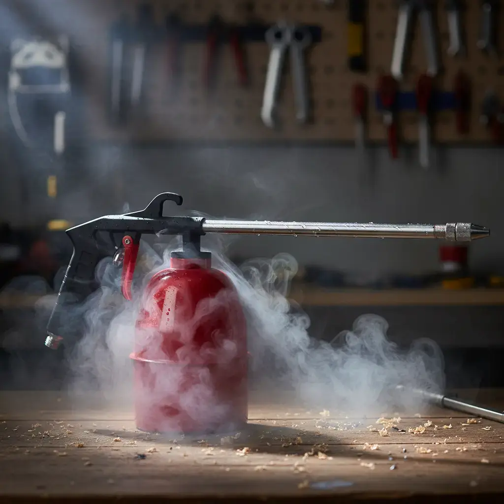 AEROPRO R8036 Air Engine Cleaning Gun With Metal Bottle مسدس جاز احمر صيني GEC.AP 8036