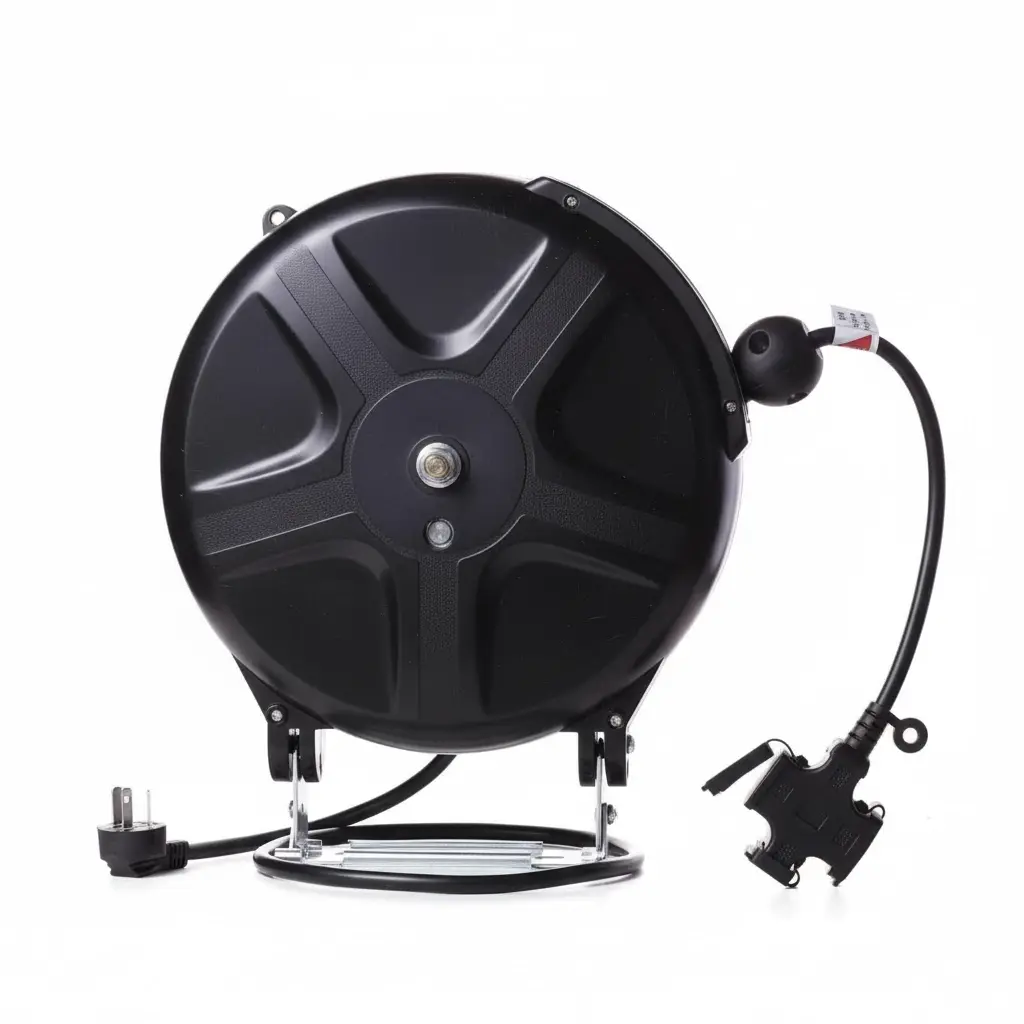 BROTHERS Retractable Cable Reel 10M With Plugs (Heavy Duty) بكرة سلك كهرباء برازرز كهرباء 220 فولت + فيشة - 10 متر ذاتية الارجاع