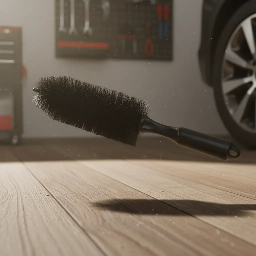 BROTHERS BLACK Wheel, Rim & Engine Brush فرشة برازرز بيد اسود مستقيم لتنظيف الجنوط BR/BLACK HUB BRUSH