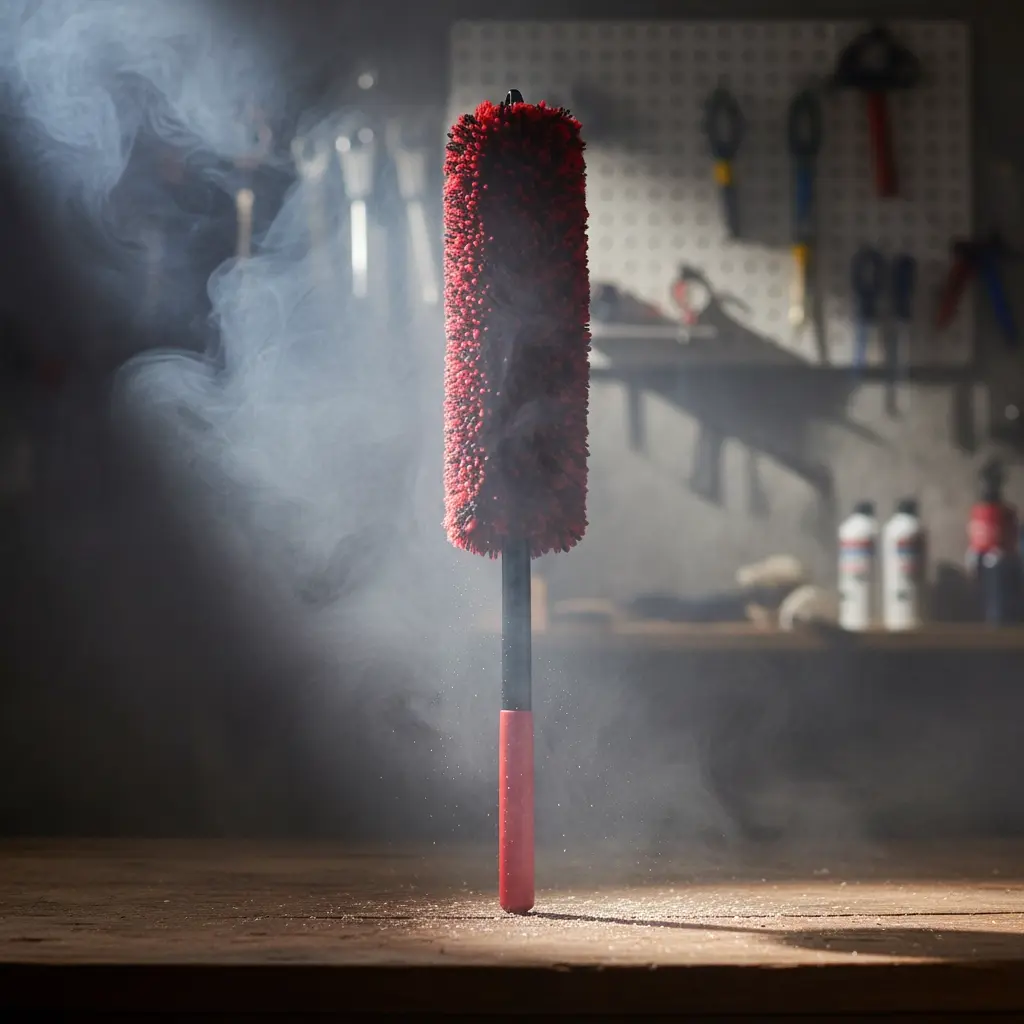 BROTHERS Wool Wheel Brush فرشة برازرز فيبر بيد حمراء لتنظيف الجنوط BR/FIBER HUB BRUSH