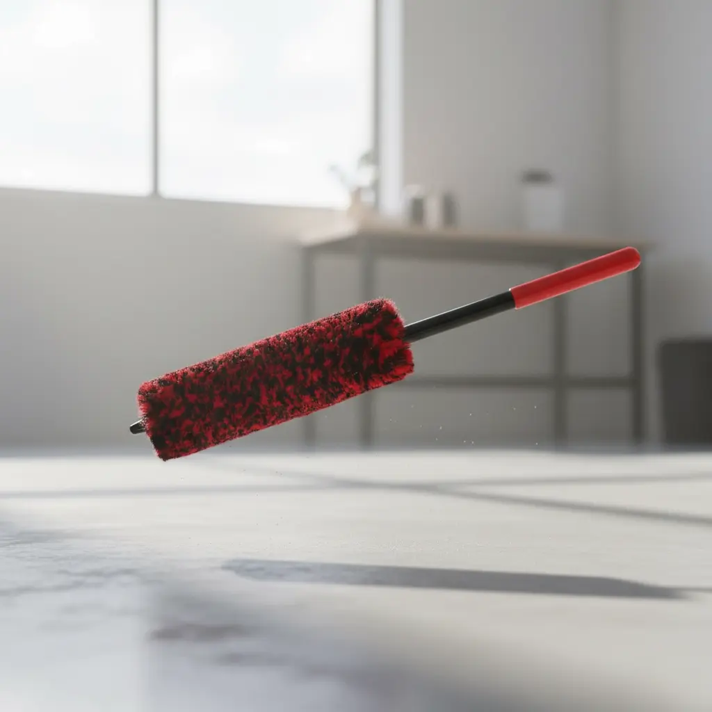 BROTHERS Wool Wheel Brush فرشة برازرز فيبر بيد حمراء لتنظيف الجنوط BR/FIBER HUB BRUSH