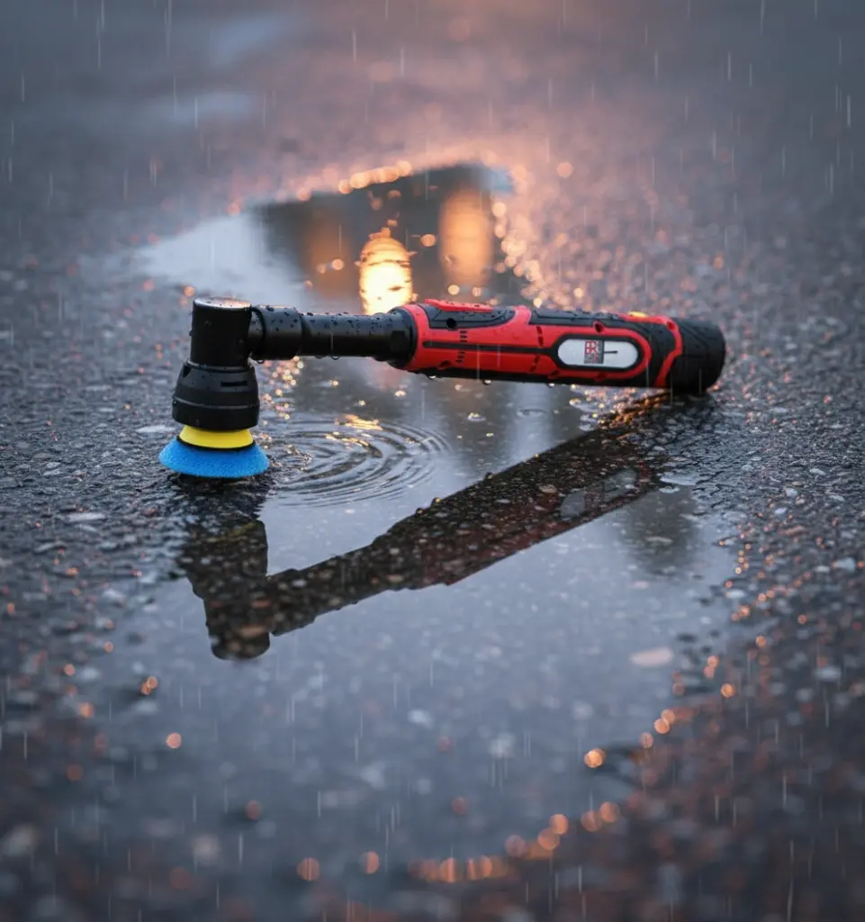 BROTHERS SMALL-BATTERY-POLISHER Dual Action & Rotary Cordless Polisher With 2 Battery 12V 1 inch 3/12mm Throw 800W صاروخ تلميع بالبطارية برازرز (دول اكشن) 1 بوصة 12 فولت BR-SMALL BATTERY POLISHER