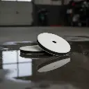 BROTHERS Abrasive Foamed Wool Pad 5 Inch (STEP 1) صوفة بيضاء امريكي مضلعة قطعة 1 - 5 بوصة (مرحلة 1) BR/WOOL PLATE THICK