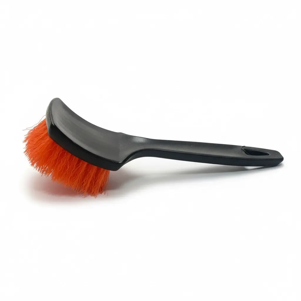 BROTHERS Interior Detailing Brush فرشة برازرز ذراع اسود بشعر احمر للتنظيف الداخلي BR/FOOT BRUSH