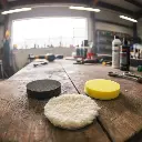 BROTHERS 3 Step Dual Action Foam Buffing Polishing Pads Set 3 Inch (Heavy/Medium/Finish) طقم سفنجات بافر 3 بوصة 3 قطع برازرز جميع مستويات الخشونة خاصة صاروخ التلميع صغير الدول اكشن