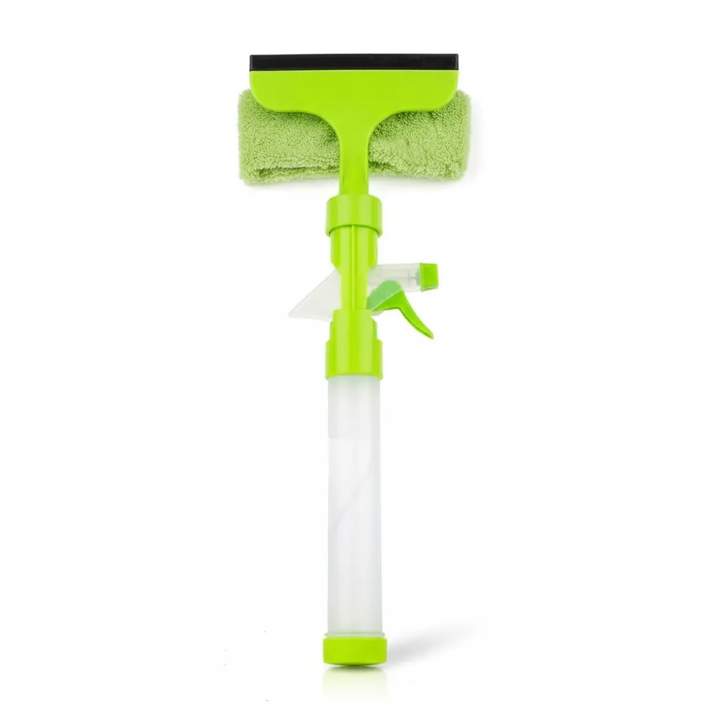 BROTHERS Glass Wiper With Sprayer مساحة زجاج برازرز بيد بلاستيك الوان مختلفة + بخاخة رش BR/T WATER SCRAPING + SPRINKLE