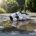 BROTHERS Full Function Atomizer Water Hose Nozzle For Car Washing & Gardens مسدس رش مياة برازرز بالزناد لون ابيض BR/WATERING GUN