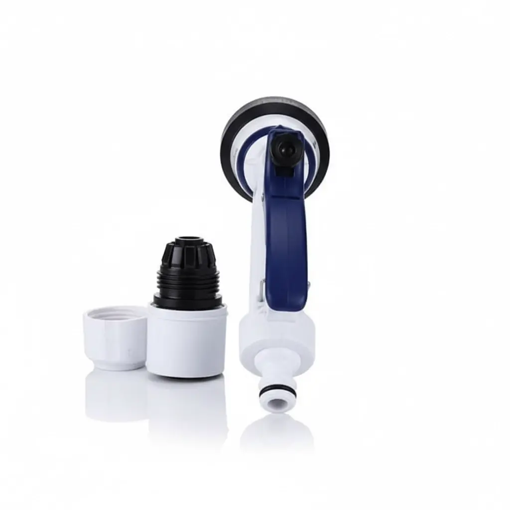 BROTHERS Full Function Atomizer Water Hose Nozzle For Car Washing & Gardens مسدس رش مياة برازرز بالزناد لون ابيض BR/WATERING GUN