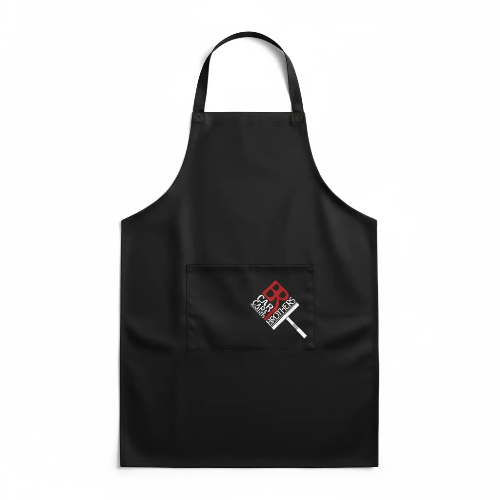 BROTHERS Detailing And Washing Apron بالطو وتوربروف لون اسود للكار كير BR/APRON