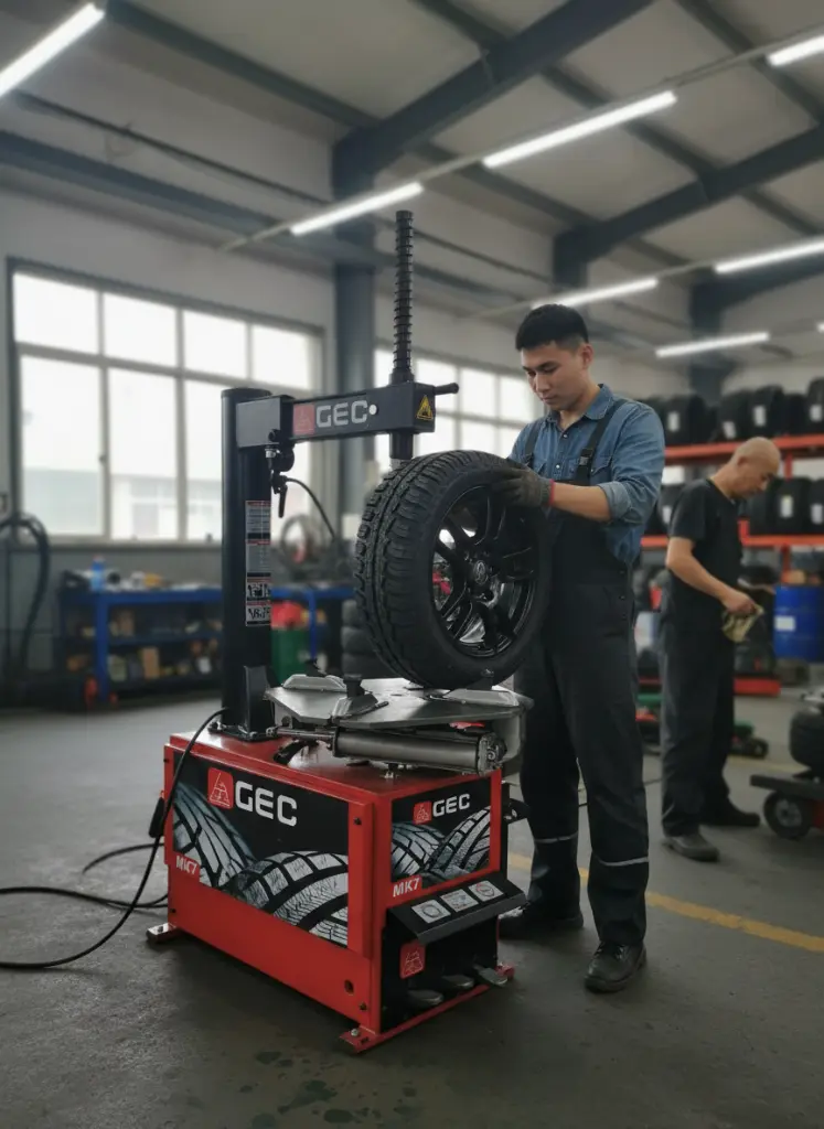 GEC MK7 Semi Automatic Tire Changer 21 Inch ماكينة فك وتركيب جي اي سي صيني ملاكي نصف اوتوماتيك صينية 21 بوصة GEC.TC/MK7