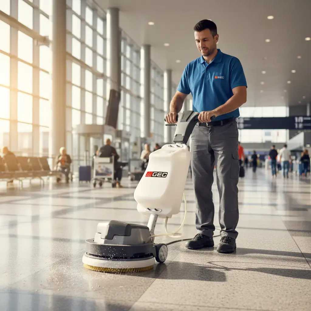 GEC FC-17 Heavy Duty Single Disc Floor Scrubber Machine 17 Inch 1500W ديسك تلميع ارضيات جي اي سي 17 بوصة 1500 وات خدمة شاقة GEC/FC-17 Heavy Duty