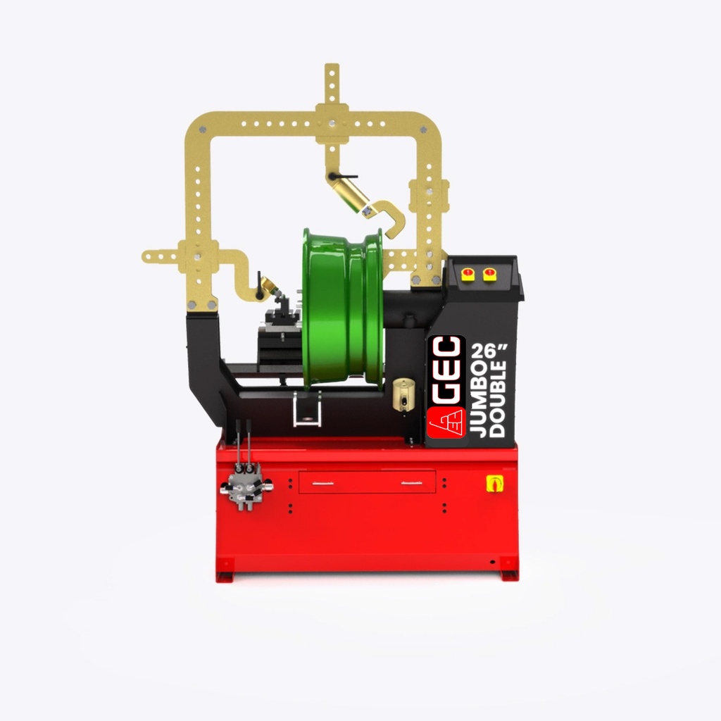 GEC Jumbo-Double-84 Turkish Rim Straightener Machine 26Inch ماكينه استعدال وخرط جنوط تركي GEC موديل Jumbo-Double-84 مقاس 26 بوصه 2 بستم