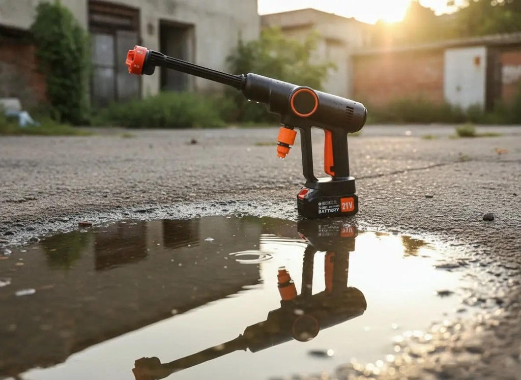 BROTHERS P21V Portable Cordless High Pressure Washer 21V / Li-ion 4000mAh مسدس غسيل ضغط عالي ماركة براذرز موديل P21V محمولة شحن بطارية - 21 فولت 60 بار (للاستخدام الشخصي)