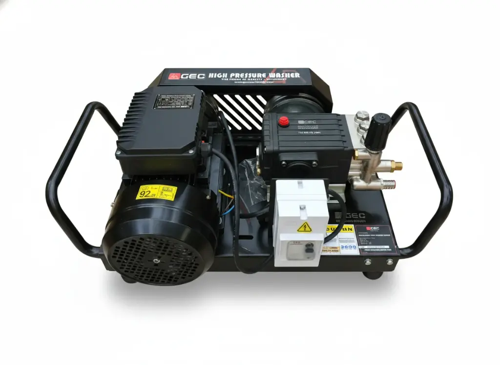 GEC GEC.JET MALE 11/150 Belt Driven High Pressure Washer 150Bar 4HP 15L/Min 220V ماكينة غسيل ماركة جي اي سي موديل GEC.JET MALE 11/150 سير - طلمبة جي اي سي 150 بار 4 حصان 15 لتر 220 فولت