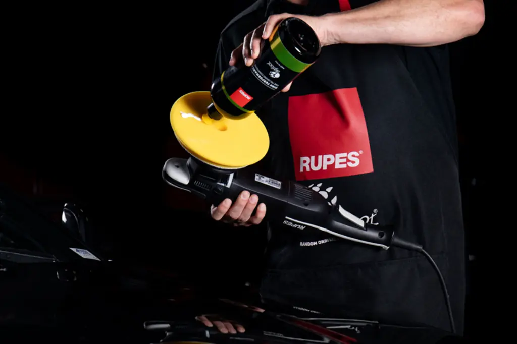 RUPES D-A Fine Medium Cut Yellow Foam Polishing Pad 180mm 6 Inch / سفنجة تلميع خشونة متوسطة دول اكشن ماركة روبيس موديل D-A Fine ايطالي - مقاس 6 بوصة (لون أصفر)