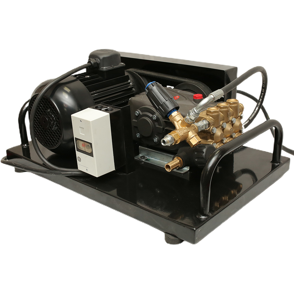 INTERPUMP G.JET MALE POWER CLEAN 15/200 Belt Driven High Pressure Washer 200Bar 7.5HP 15L/Min 380V (Black)