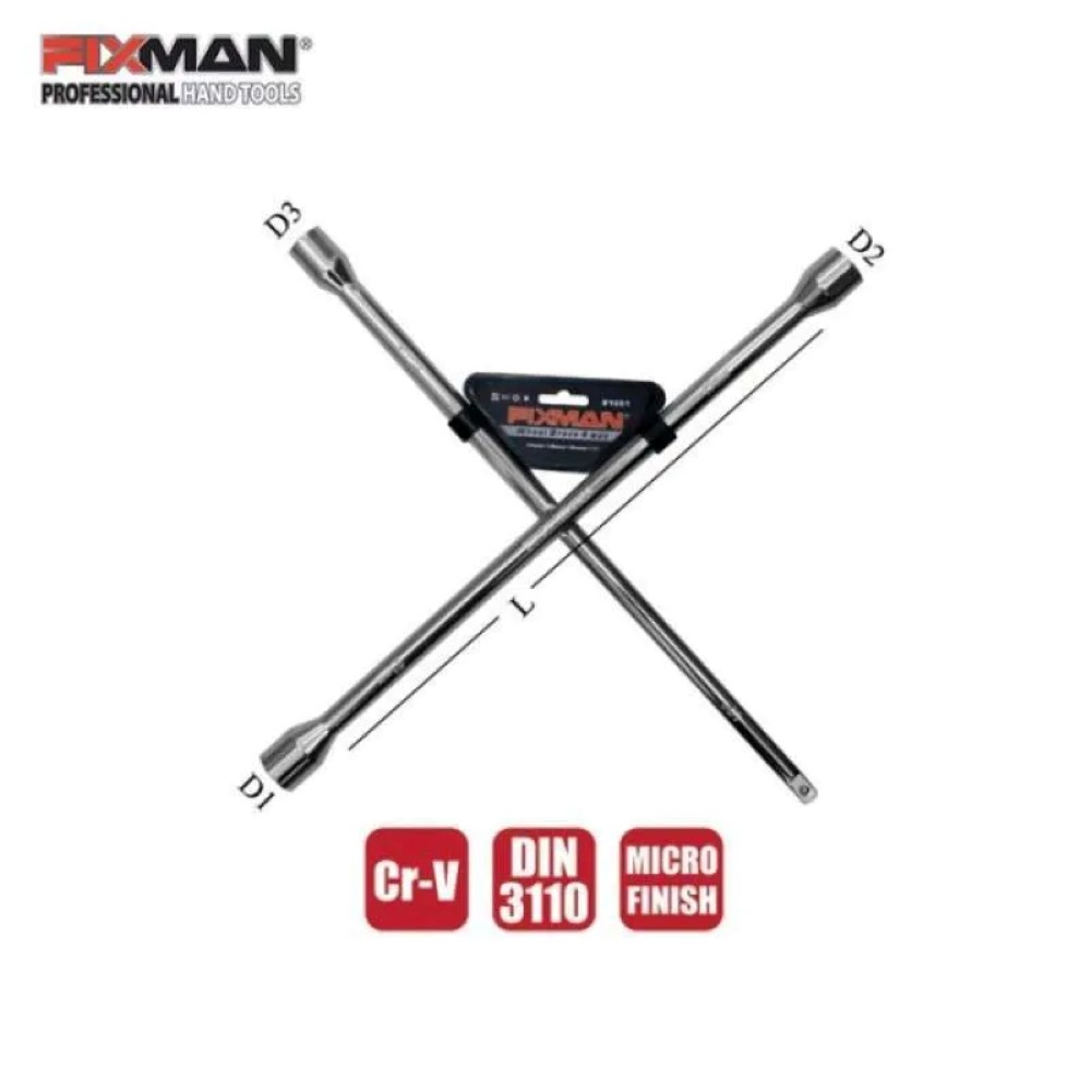FIXMAN Professional Cross Rim Wrench 17*19*21*1/2 Inch-Dr