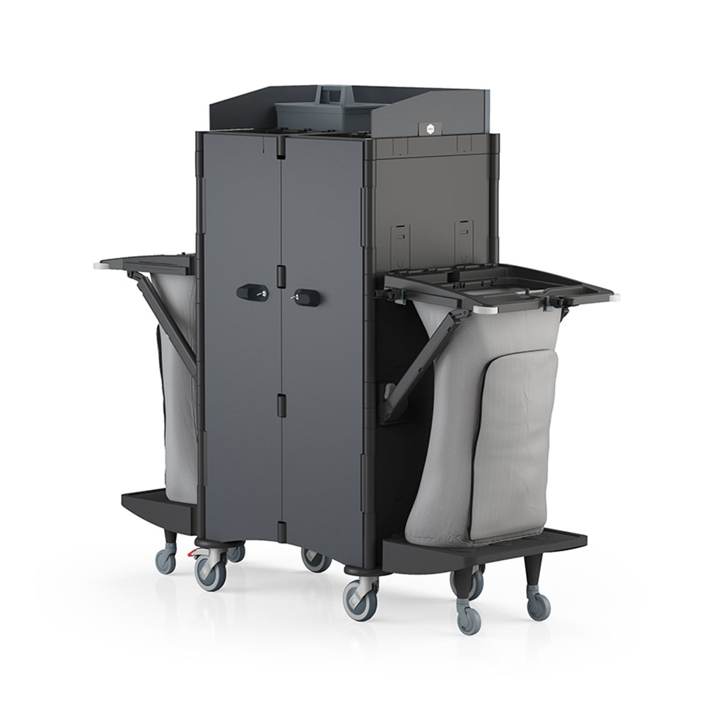 IPC Brix Hotel Maxi – Advanced Multi-Purpose Housekeeping Trolley (No Doors)