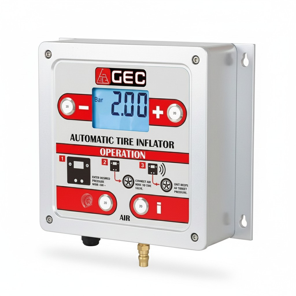 GEC W60 Heavy-Duty Aluminum Digital Tire Inflator – Vandal Resistant & Outdoor Ready