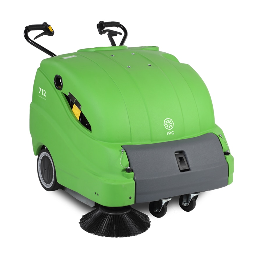 IPC 712 ET Walk-Behind Commercial Floor Sweeper - 24V, 50L, 35Inch Cleaning Path