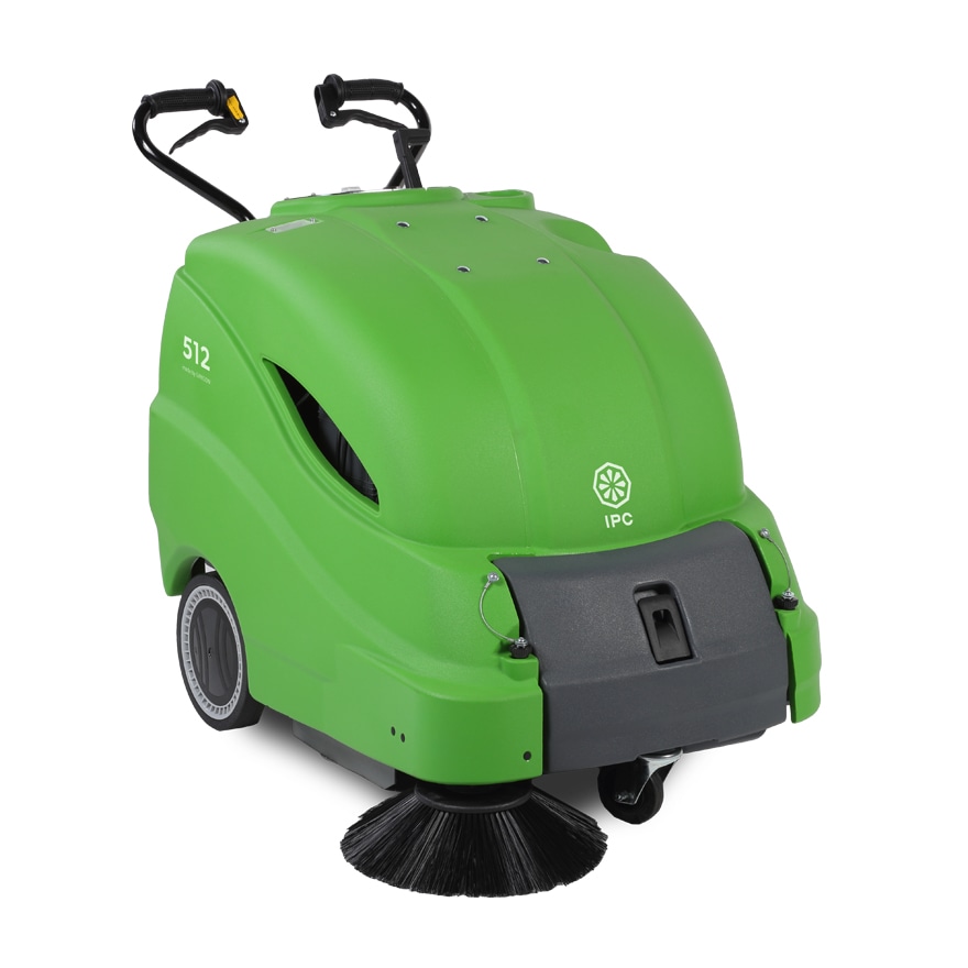 IPC 512 ET Walk-Behind Industrial Floor Sweeper - 12V, 50L, 27.5Inch Cleaning Path