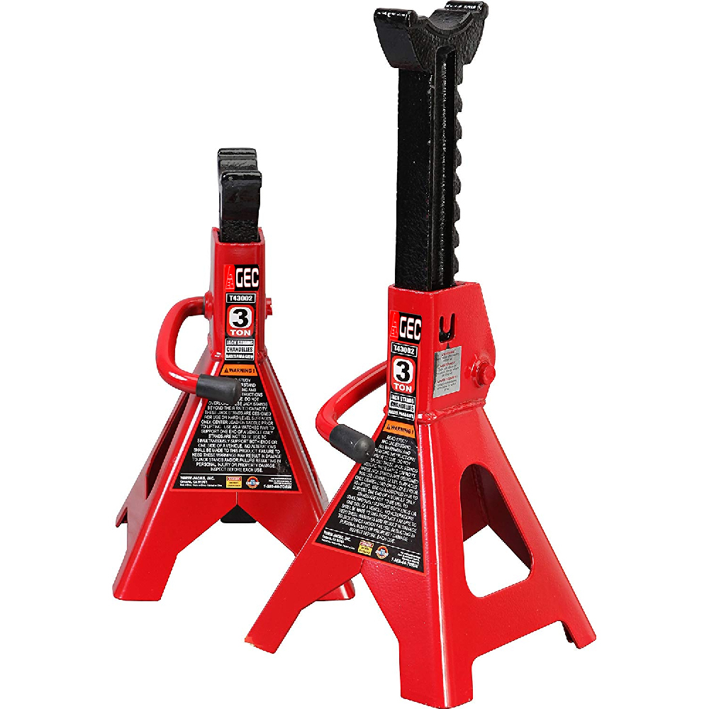GEC Heavy Duty Jack Stand Set 3 Ton Max.Height 431mm