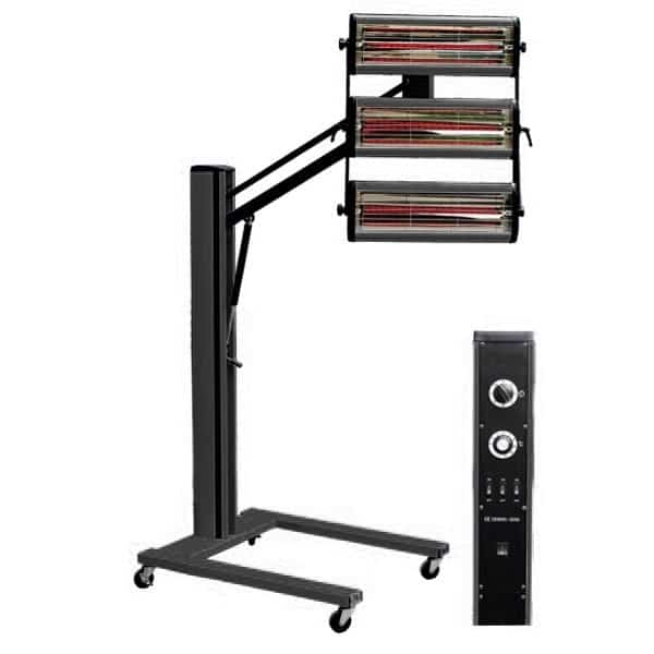 HORNET LD-3AL Infrared Paint Curing Lamp For Detailing & Workshop 3300W 3 Lamps With Stand