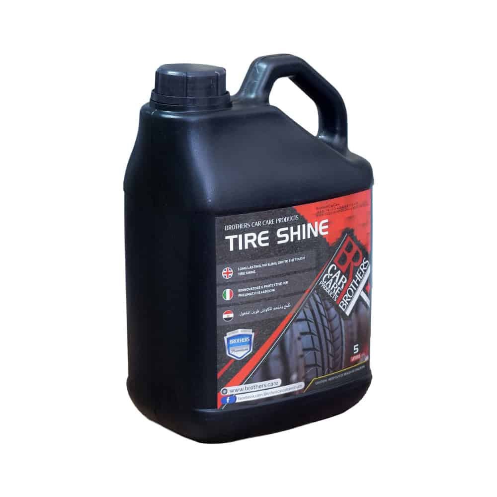 ملمع كاوتش وفبر اسود (Tire Shine) 5 لتر ماركة برازرز - لمعة تدوم طويلا