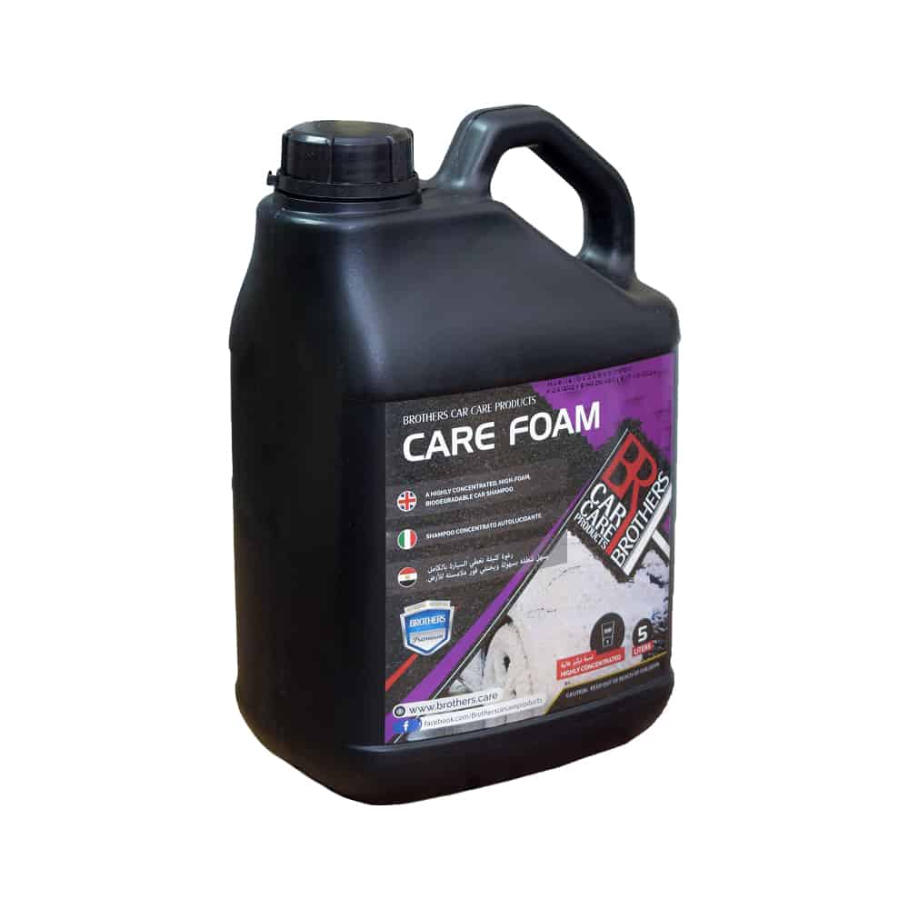 سوبر كير فوم (عبوة سوداء) شفاف للتنظيف الخارجي للسيارة 5 لتر (1خام:500ماء) BROTHERS/SUPER CARE FOAM 5L