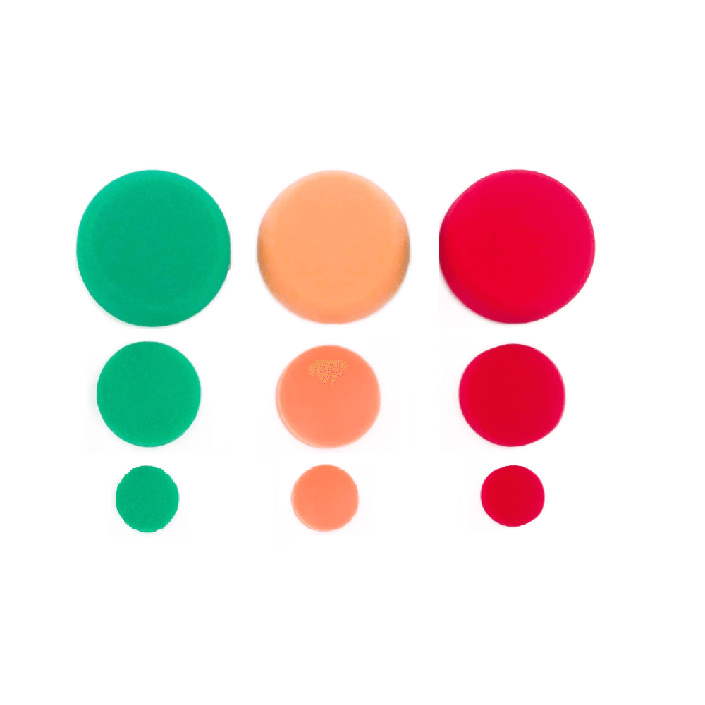 BROTHERS 3 Step(9Pcs) Rotary Foam Buffing Polishing Pads Set 3-2-1 Inch (Heavy/Medium/Finish)