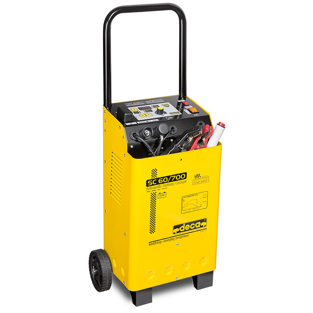 تونجر شحن وستارتر ديجيتال متحرك موديل SC 60/700 ماركة ديكا ايطالي - 12/24 فولت 5-800 امبير ساعة