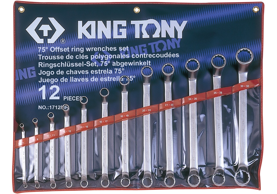 طقم مفتاح مشرشر 12 قطعة 6 : 32 مم ماركة كينج توني KING TONY 1712MR