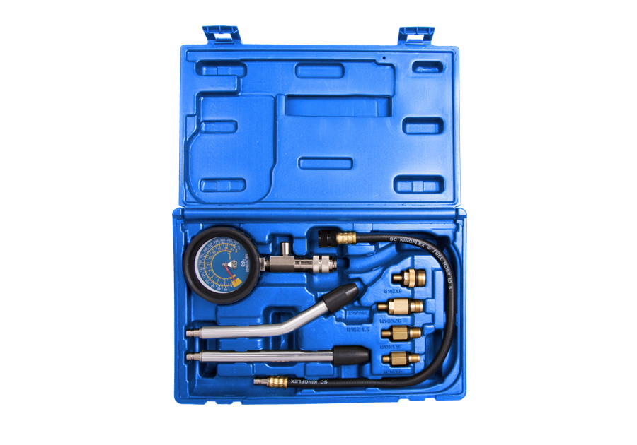 KING TONY 9DP1301 8 PCS Gasoline Compression Tester Kit 300PSI