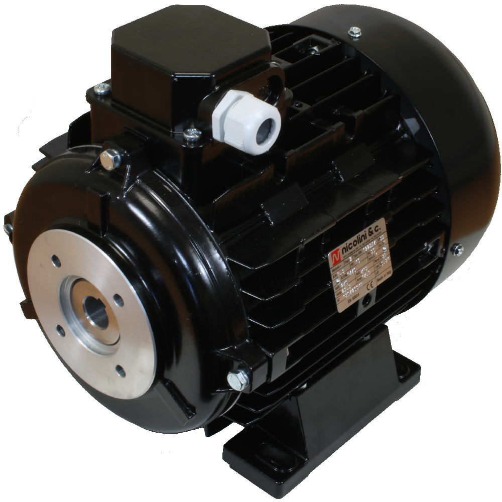 NICOLINI Hollow Shaft Electric Motor 4-Poles 7.5kW 10HP 1450Rpm 380V (Black)