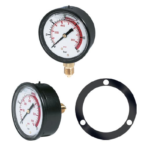 MV PRESSURE GAUGE DN 63 High Pressure Glycerin Gauge 250 Bar 1/4 Inch