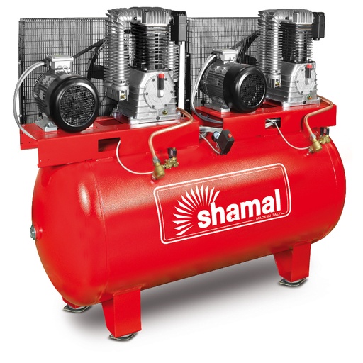 [PSACXX00023] SHAMAL K30/500TD FT7,5+7,5 Belt Driven Air Compressor 11Bar 500Liter 7.5+7.5HP (380V)