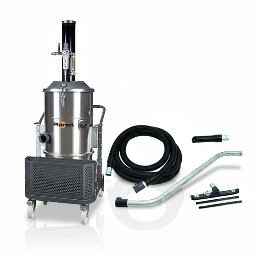 [CWVCXX00016] IPC PLANET 300S PN ATEX – Professional Explosion-Proof Industrial Dry Vacuum Cleaner (Air-Powered) + Anti-Static Tool Kit Ø70mm
