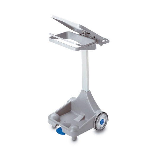 [CICTXX00013] ترولي نفايات (سلة مهملات) ماركة اي بي سي ايطالي 120 لتر بالبدال والغطاء - رمادي